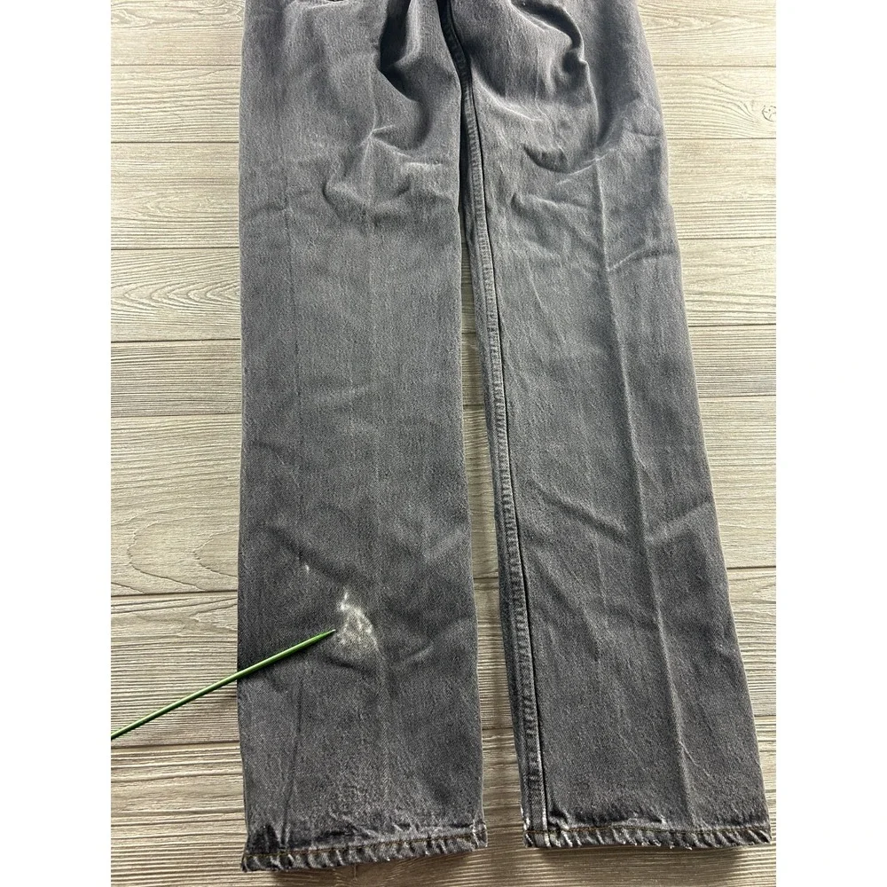 VTG USA Levis Jeans Mens 31x34 Black Denim Regular Straight Grunge Button Fly